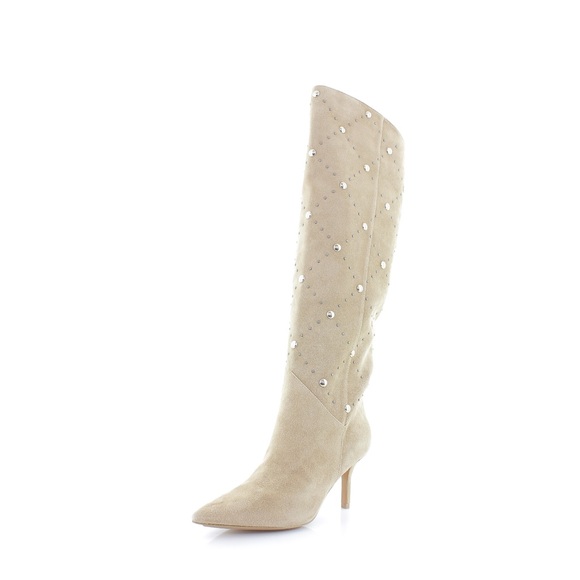 Vince Camuto Shoes - Vince Camuto Fimulie Beige Boots with Studs